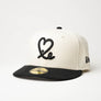 Limited White & Black Corduroy 1LoveIE New Era 59FIFTY Fitted Cap