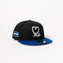 Limited Dark Royal / Black El Salvador Flag 1LoveIE New Era 59FIFTY Fitted Cap
