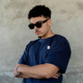 Oversized Heavyweight Box T-Shirt (Navy)