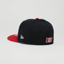 IE Bones Navy / Red White New Era 59FIFTY Fitted Cap