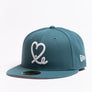 Limited Pineneedle Green / Pink 1LoveIE New Era 59FIFTY Fitted Cap