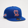 Limited Royal Blue / Metallic Red Dominican Republic Flag 1LoveIE New Era 59FIFTY Fitted Cap