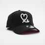 New Era 9Forty A Frame 1LoveIE Snapback (Black / White / Red Corduroy )