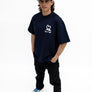 Skate Love Puff Print Shaka Shirt (Navy/ White)