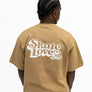 Skate Love Puff Print Shaka Shirt (Wheat/ White)