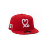 Limited Red / White Mexico Flag 1LoveIE New Era 9FIFTY Snapback
