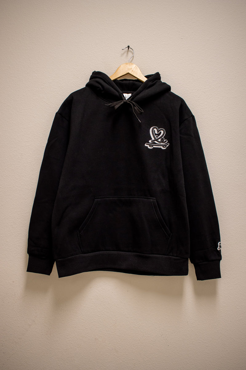 Black hoodie with I Love PA logo