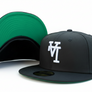 New Era Dodgers 59Fifty Upside LA Fitted Cap ( Black / White)
