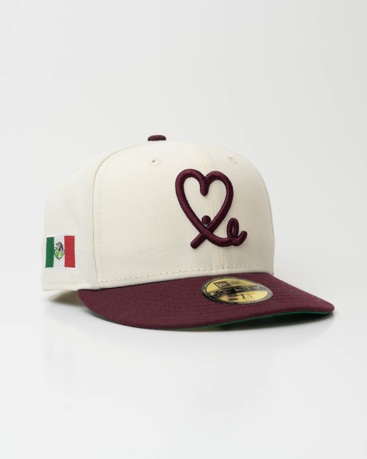 Pre-Order Limited Maroon / Cream Mexico Flag 1LoveIE New Era 59FIFTY Fitted Cap