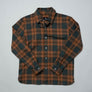 1LoveIE Mens Basic Cut & Sew Flannel (Green & Rustic Orange)