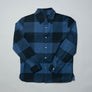 1LoveIE Mens Basic Cut & Sew Flannel (Navy & Blueberry)