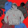 Men's Athletic Grey & Red Pullover Hoodie
