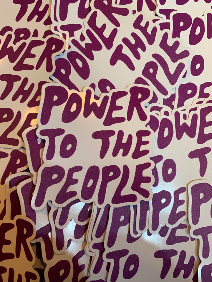 Power To The People 4Inch Vinyl Sticker