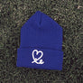 Fold Beanie (Royal Blue/White)