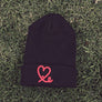 Fold Beanie (Black/Red)