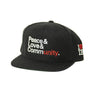 Peace & Love & Community Snapback (Black/White)