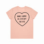 Women's One Love In Everything Pocket Tee Peach / Black
