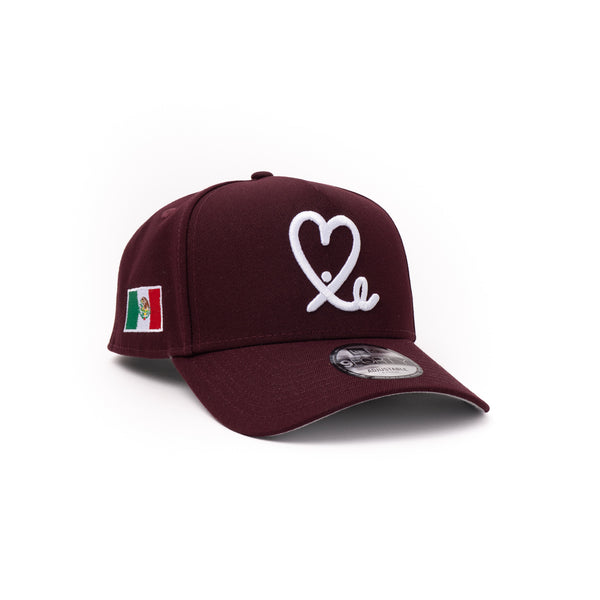 Maroon & White Mexico Edition New Era 1LoveIE 9Forty Snapback