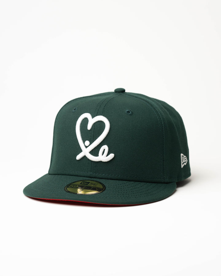 Limited Forest Green / Red Watermelon  Mexico Flag 1LoveIE New Era 59FIFTY Fitted Cap