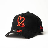 New Era 9Forty A Frame 1LoveIE Snapback ( Black /Scarlett Red Corduroy )