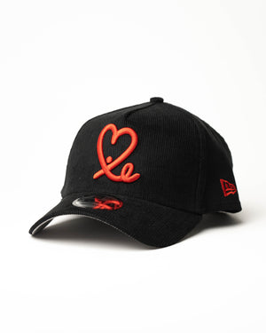 New Era 9Forty A Frame 1LoveIE Snapback ( Black /Scarlett Red Corduroy )