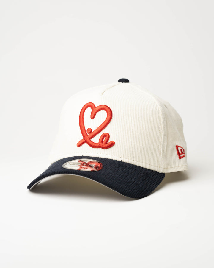 New Era 9Forty A Frame 1LoveIE Snapback (Chrome/ Navy Red Corduroy )