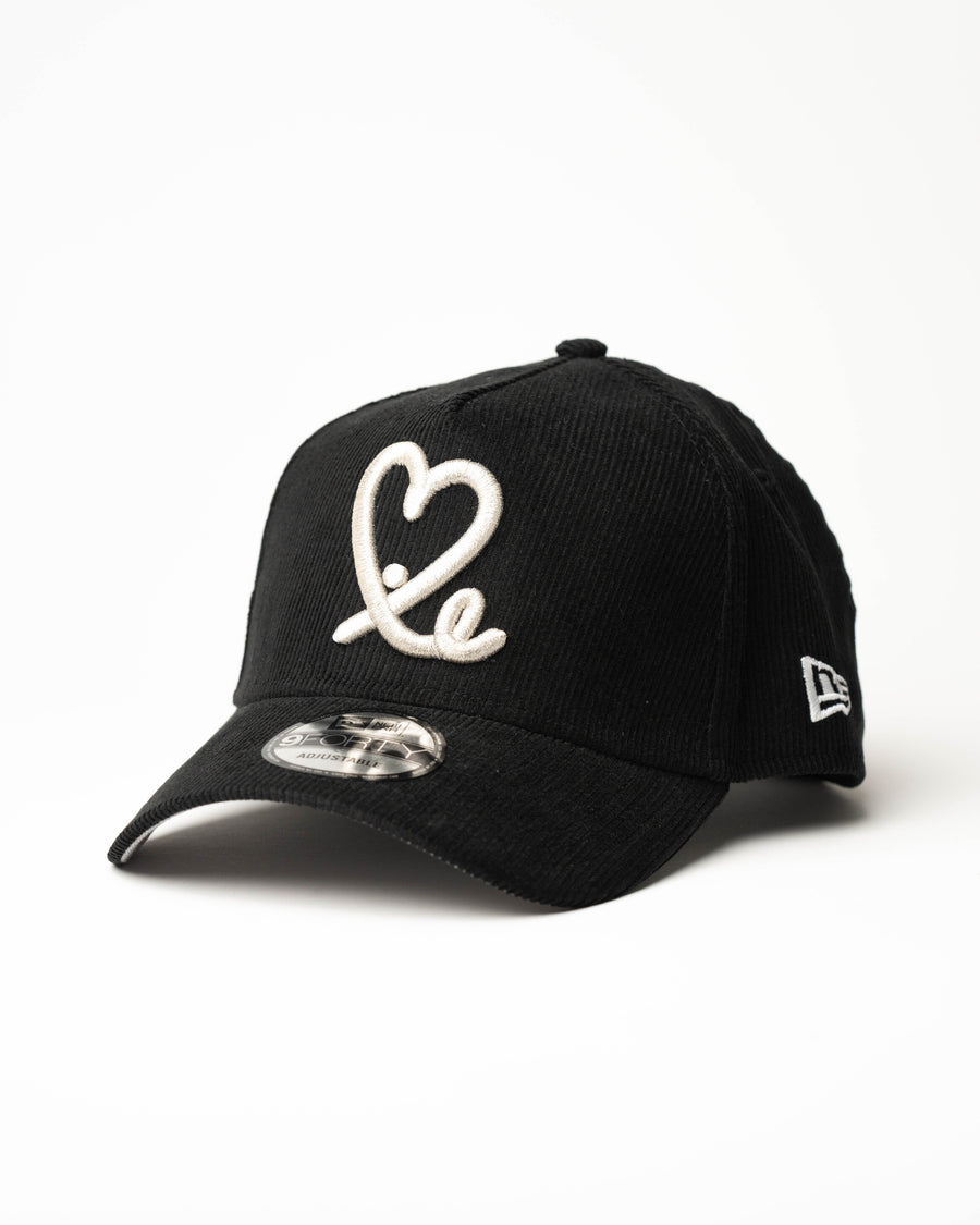 New Era 9Forty A Frame 1LoveIE Snapback (Black / Silver Corduroy )