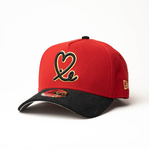 New Era 9Forty A Frame 1LoveIE Snapback (Red Black/ Gold Corduroy )