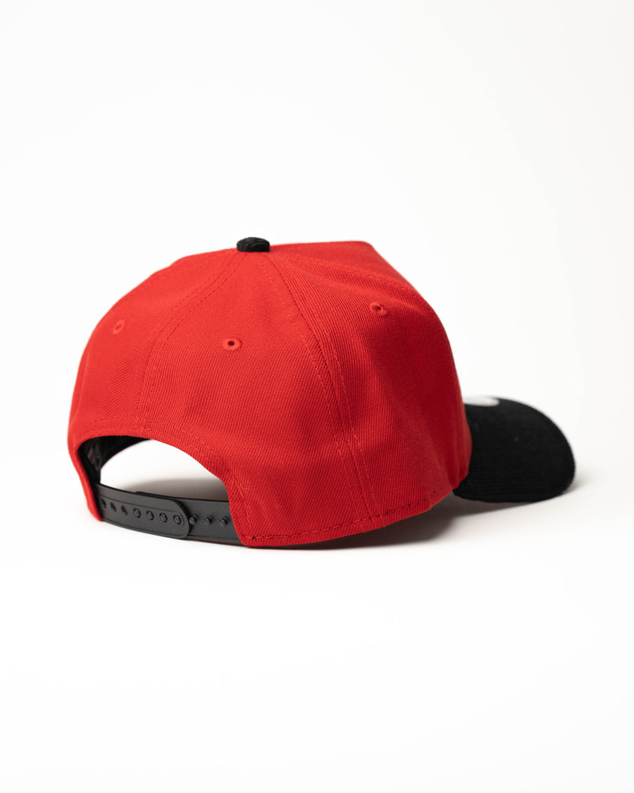 New Era 9Forty A Frame 1LoveIE Snapback (Red Black/ Gold Corduroy )