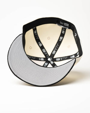 Limited White & Black Corduroy 1LoveIE New Era 59FIFTY Fitted Cap