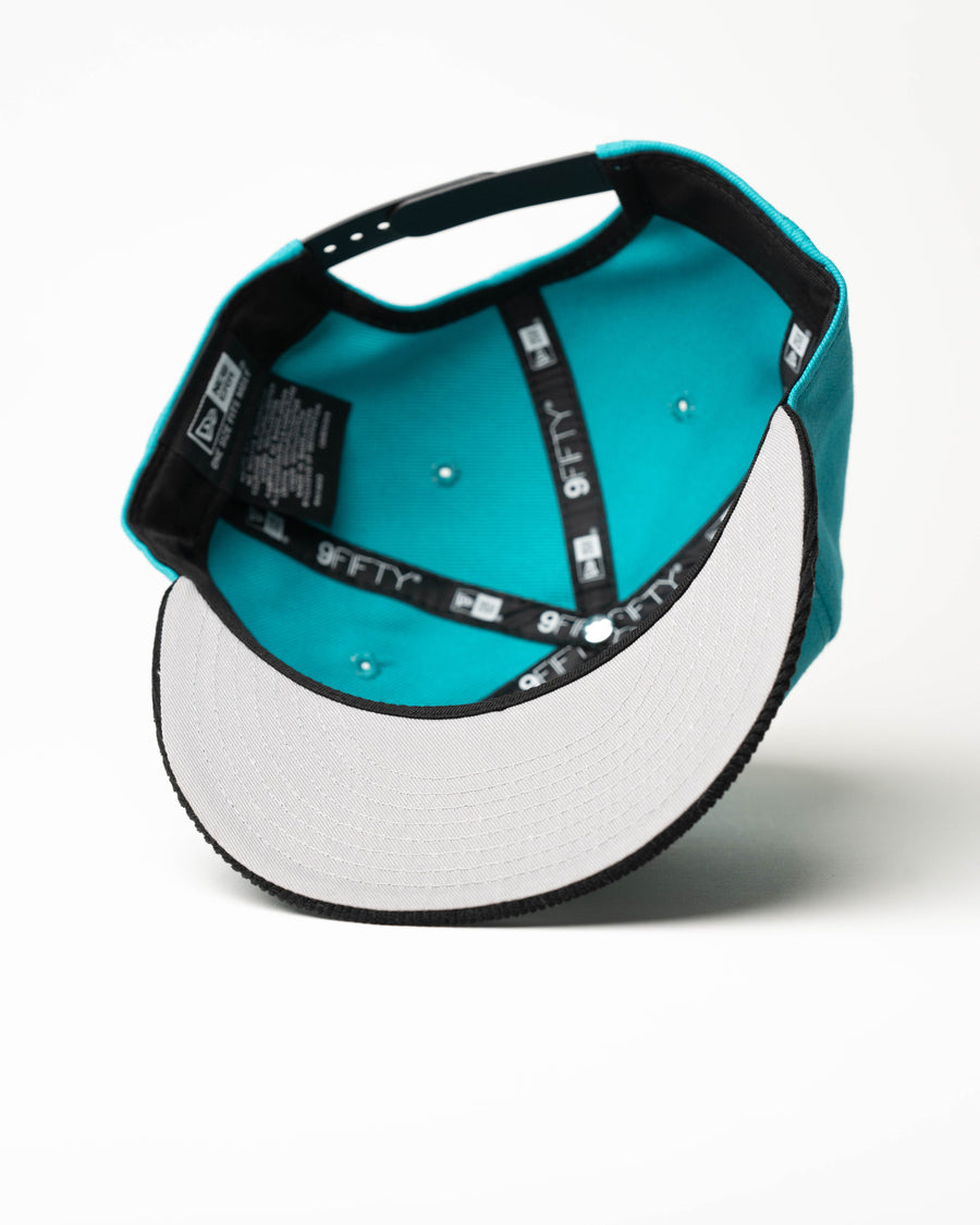 Limited Teal/ Black Silver Corduroy 1LoveIE New Era 9FIFTY Snapback