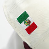 Limited Maroon / Cream Mexico Flag 1LoveIE New Era 59FIFTY Fitted Cap