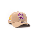 New Era 9Forty A Frame 1LoveIE Snapback (Camel / Sparkling Grape)