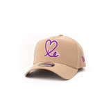 New Era 9Forty A Frame 1LoveIE Snapback (Camel / Sparkling Grape)