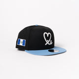 Limited Black / Sky Blue Guatemala Flag 1LoveIE New Era 9FIFTY Snapback