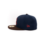 Limited Navy Brown & Metallic Red 1LoveIE New Era 59FIFTY Fitted Cap