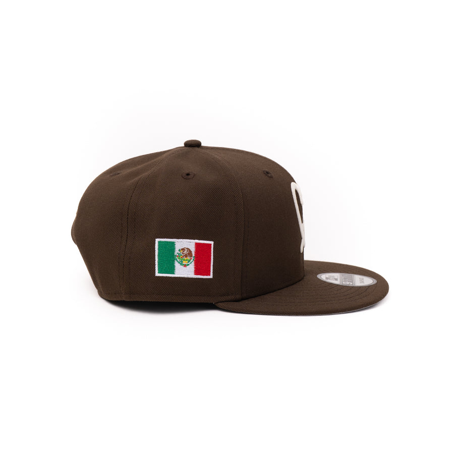Limited Walnut / White Mexico Flag 1LoveIE New Era 9FIFTY Snapback