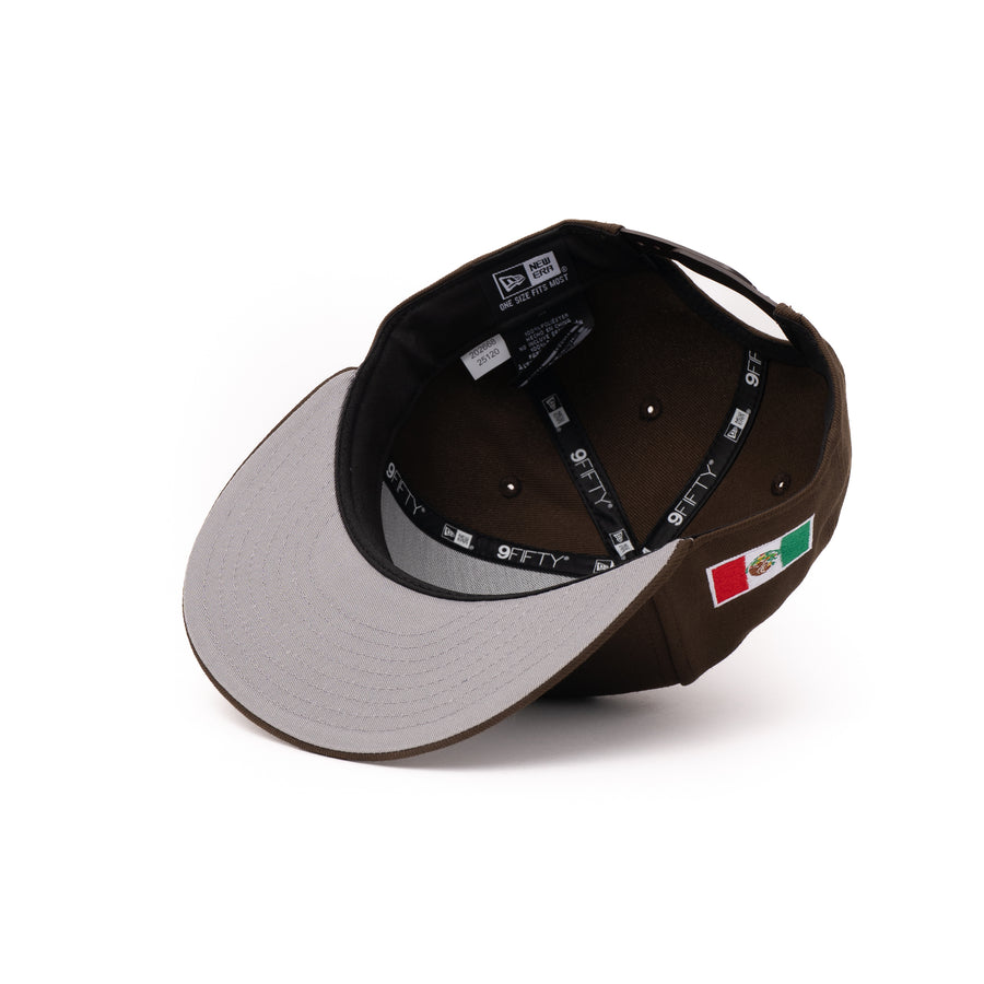 Limited Walnut / White Mexico Flag 1LoveIE New Era 9FIFTY Snapback