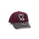New Era 9Forty A Frame 1LoveIE Snapback (Maroon Grey / White)