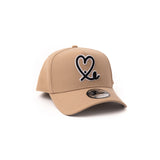 New Era 9Forty A Frame 1LoveIE Snapback (Camel / Black White Outline)