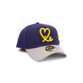 New Era 9Forty A Frame 1LoveIE Snapback (Grey Purple / Yellow)