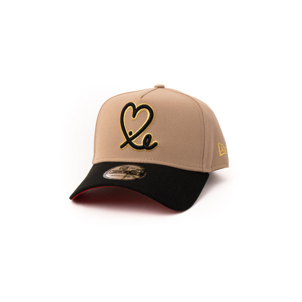 New Era 9Forty A Frame 1LoveIE Snapback (Camel / Black Gold Red)