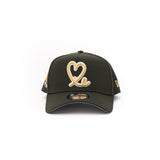 New Era 9Forty A Frame 1LoveIE Snapback (Dark Seaweed / Gold)