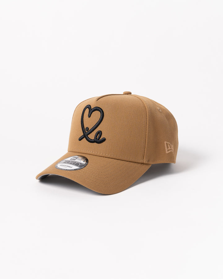 New Era 9Forty A Frame 1LoveIE Snapback (Wheat / Black)