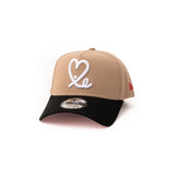 New Era 9Forty A Frame 1LoveIE Snapback (Camel / Black Pink)