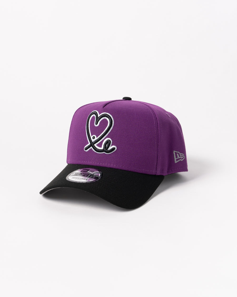 New Era 9Forty A Frame 1LoveIE Snapback (Sparkling Grape / Black)