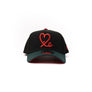 Limited New Era 9Forty A Frame 1LoveIE Snapback (Black/ Metallic Red / Forest Green)
