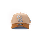 New Era 9Forty A Frame 1LoveIE Snapback (Camel / Toasted / Sky Blue)