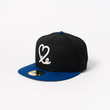 Limited Dark Royal / Black  El Salvador Flag 1LoveIE New Era 59FIFTY Fitted Cap