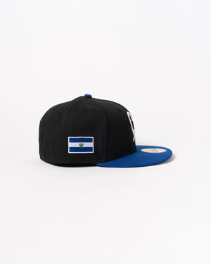 Limited Dark Royal / Black  El Salvador Flag 1LoveIE New Era 59FIFTY Fitted Cap